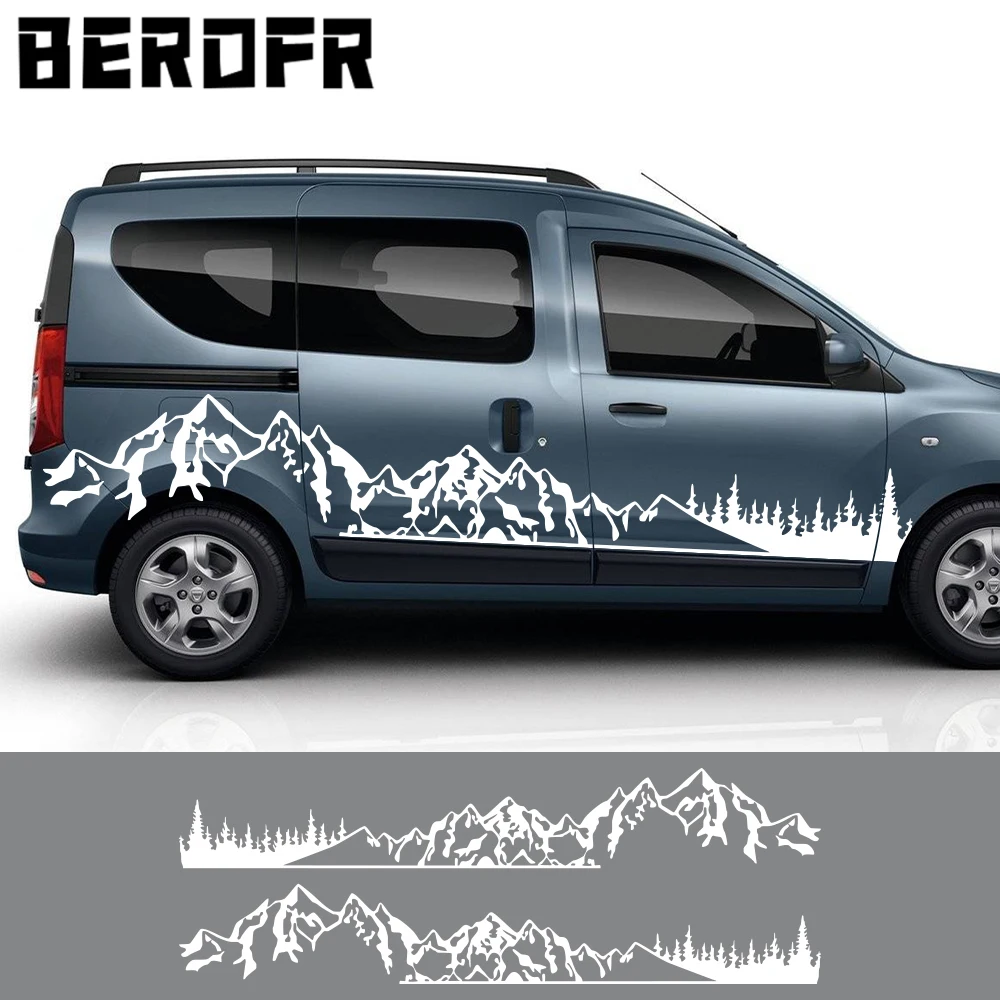 

Автомобильные наклейки для Renault Dacia Dokker RV Van DIY полосы графика горное дерево стильные виниловые наклейки аксессуары для тюнинга крышка