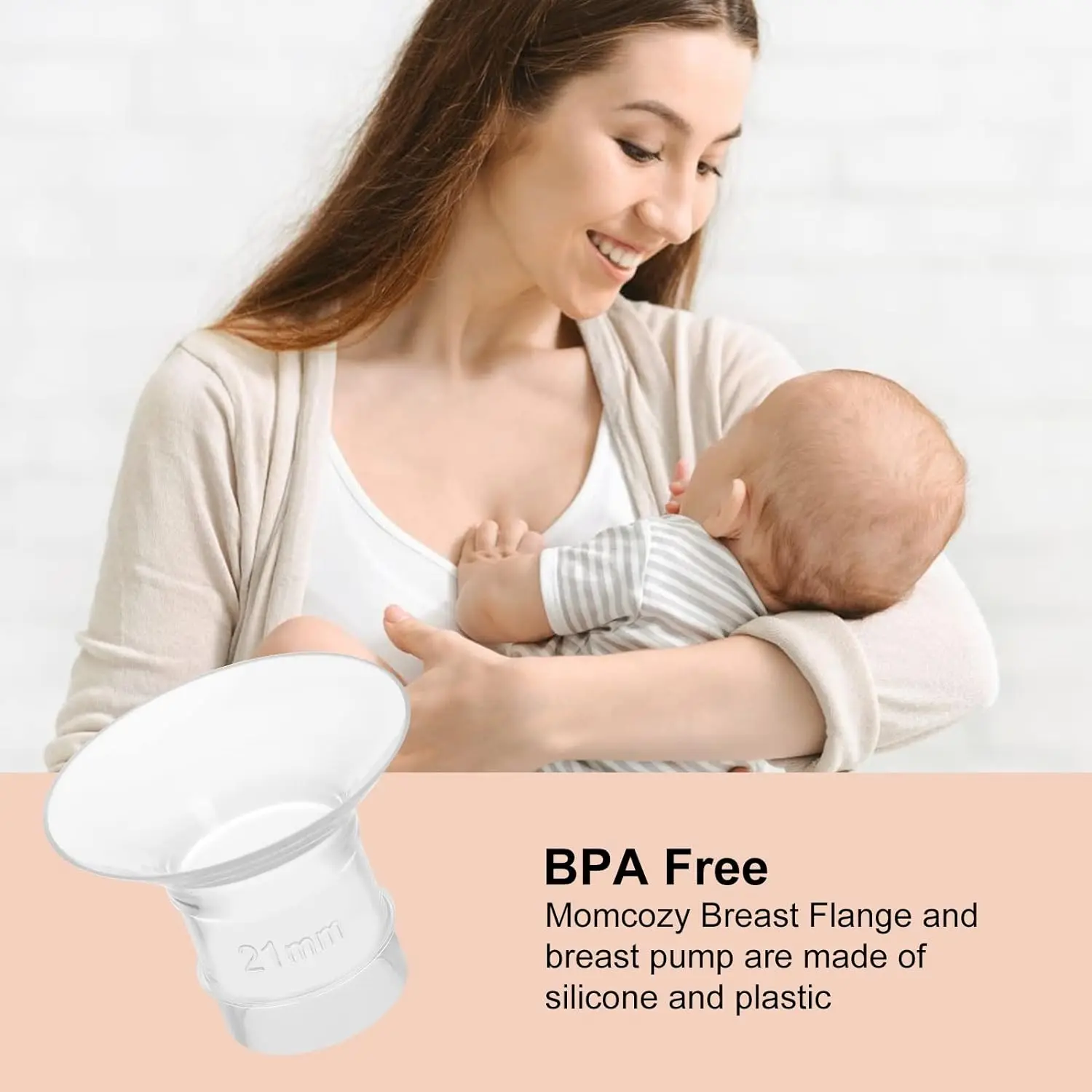 Breast Milk Pump Flange Inserts Breast Converter Practical Pump Replacement 15mm 17mm 19mm 21mm