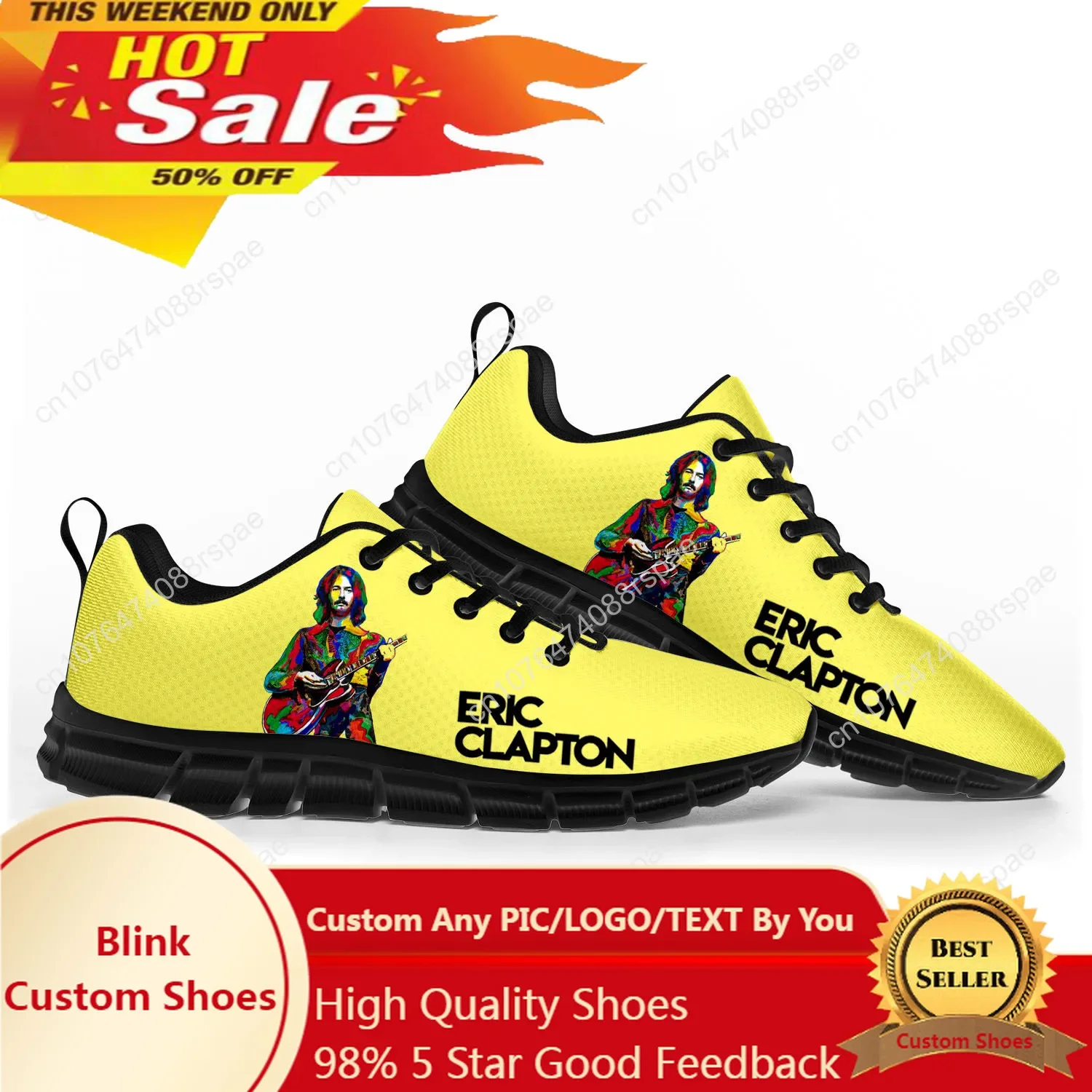 Eric Clapton rock musician guitar Sports Shoes Mens Womens Teenager Kids Children Sneakers Custom High Quality Couple Shoes
