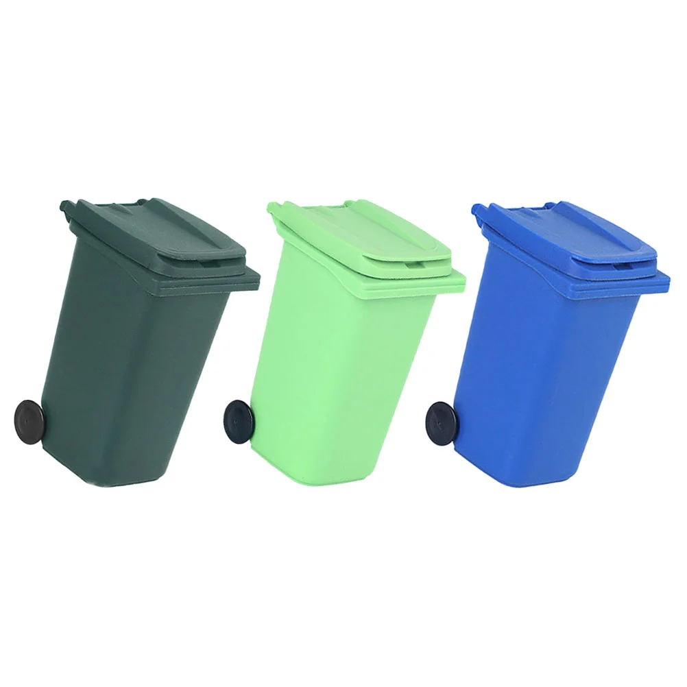 

Mini Trash Can Desktop Garbage Storage Bin Pen Pencil Holder Desktop Organizer Small Wastebasket Lid Wheels Home Office