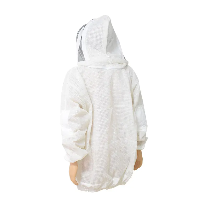Beekeeping Suit Beekeeping Clothing Ventilated Mesh Beekeeper Suit 3 Layer Air-through Protective Clothing Bee Suit with Removable Hat Ventilated Beekeeping Jacket