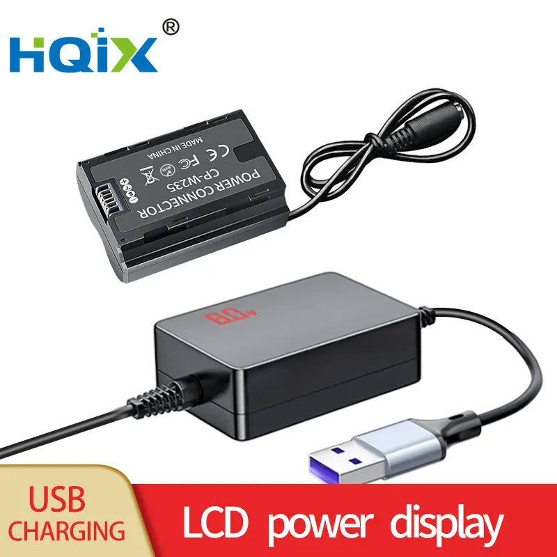 Hqix Per Fujifilm X-T5 / Xt5 X-T4 / Xt4 X-H2S Gfx50S Ii Gfx100S X-H2 Fotocamera Np-W235 Batteria Virtuale Adattatore Di Alimentazione Usb