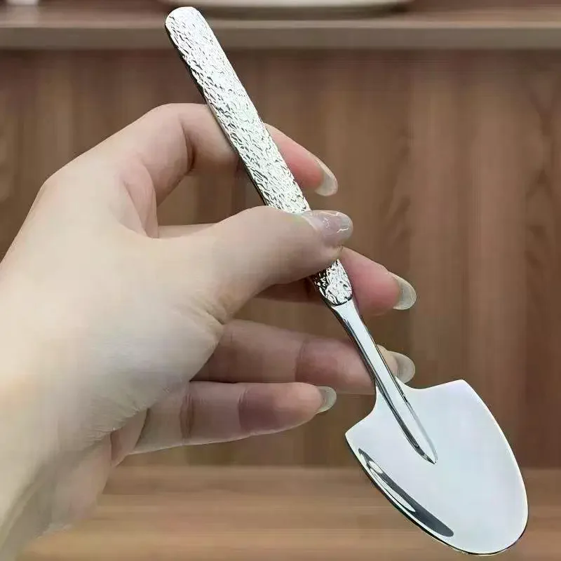 Stainless Steel Watermelon Spoon Ice Crack Shovel Spoon Coffee Spoon Dessert Spoon Cake Spoon Ice Cream Spoon Soup Spoon