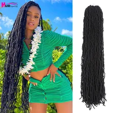 

Soft Boho Nu Locs Crochet Braids Hair Synthetic Hair Extensions For Braids 36“ Pre Looped Faux Locs Crochet Hair For Women