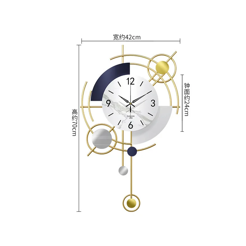 De Moda De Lujo Pared Grande Reloj Salón Decoración Nórdica Simple Diseño  De Interior Para El Hogar Loft Reloj De Pared Metal Dorado 3d Reloj -  Relojes De Pared - AliExpress