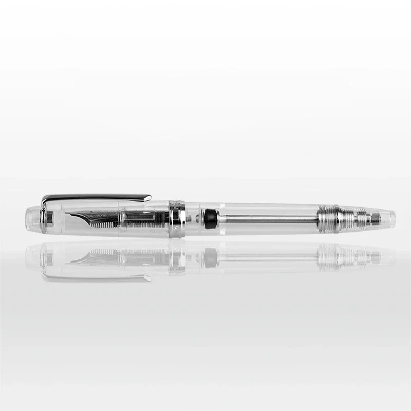PENBBS 268 Vacuum Filling Fountain pens Fully Transparent MOONMAN Pen Resin Iridium F M Nibs Writing Gift Pen Office Supplies 3