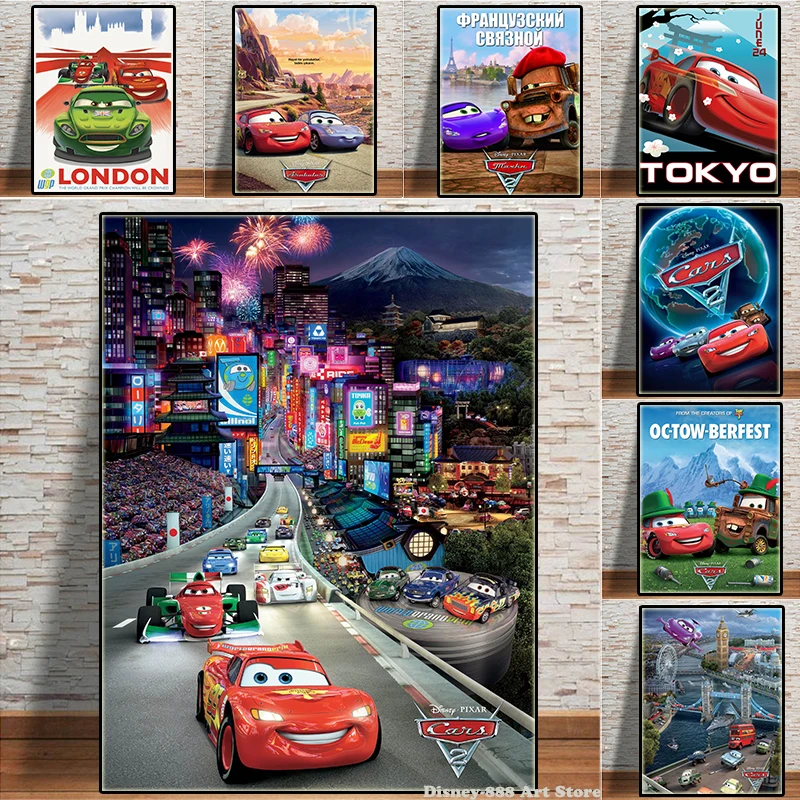 Disney Pixar Cars 2 Movie Full Diamond Ricamo Diamond Mosaic Diamond Painting Kit Punto Croce Decorazione Natalizia Per La Casa