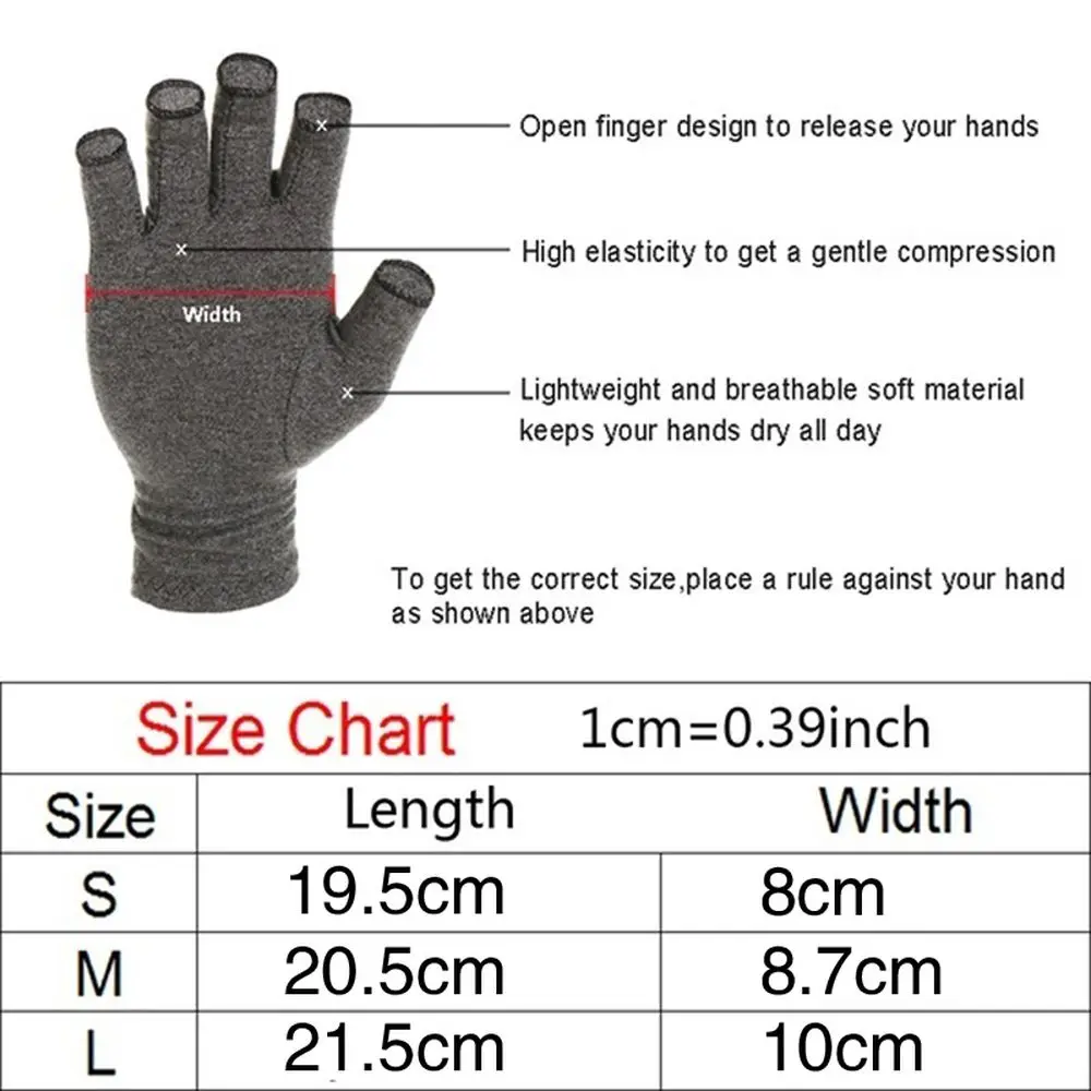 1 Pair Compression Arthritis Gloves Wrist Support Joint Pain Relief Hand Brace Women Men Therapy Wristband Compression Gloves