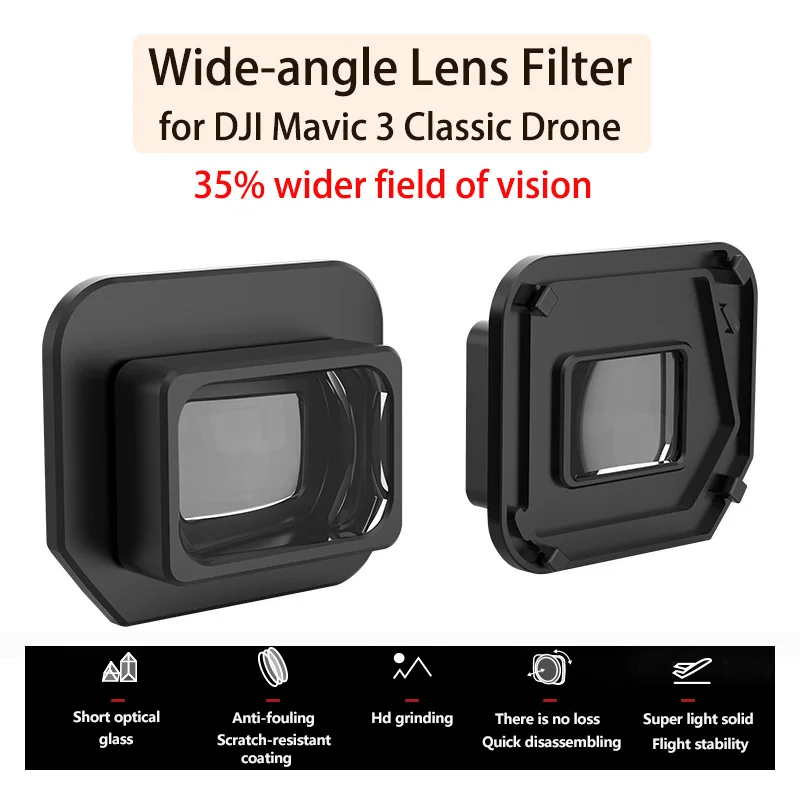 

Ultra Wide-angle Lens Filter kits for DJI Mavic 3 Classic Drone Wide Field of Vision 1.15X Deformable Mirror Movie Film Lens