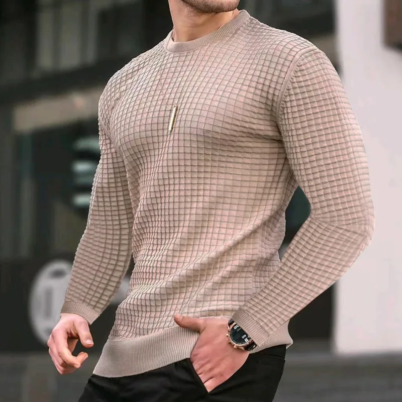 Moletom Masculino COOFANDY Com Capuz - Jacquard Xadrez E Bolso Canguru