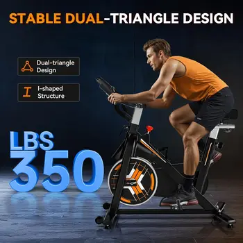 Exercise Bike, Stationary Bike for Home Magnetic Resistance, Indoor Bike with Silent Belt Drive, Heavy Flywheel and Digital Disp 6