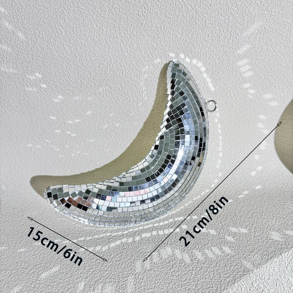 Ghirlanda fasi lunari con LED, Decorazione murale macramè oro 144 cm 13 lune per camera, soggiorno o esterni, Include catena luminosa