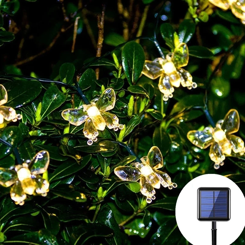 solar panel lights Solar Lights Waterproof Crystal Butterfly Solar Outdoor Led Lights Solar Outdoor Lights Garland Garden Lighting Wedding Decor outdoor solar spot lights