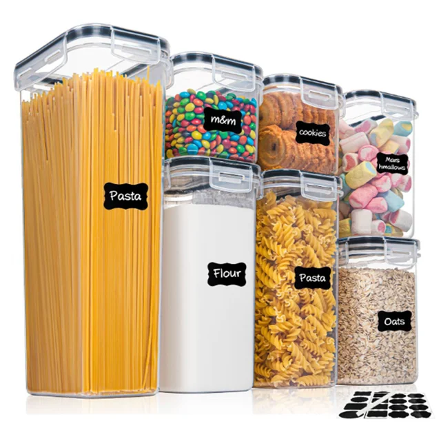 BPA-Free Plastic Airtight Food Storage Containers, Set Of 25 Packs