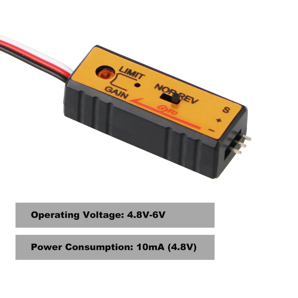 Mini Gyro Module for RC Remote Controller Drift Drive 4.8V-6V 10mA 2- Axes Gyroscope for RC Toys Car/Boat Apply to Receiver