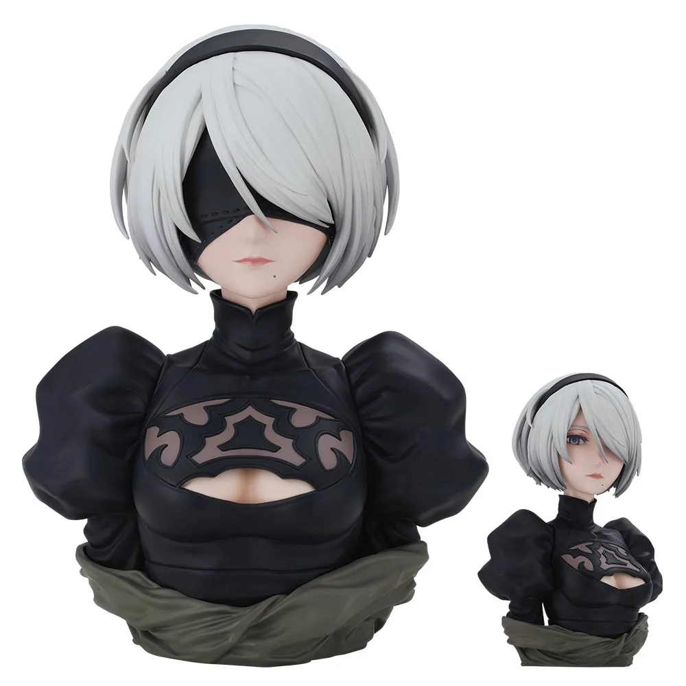 Figurine Anime 2B (Nier:Automata) - 10 Cm - PVC - Accessoires Interchangeables - Décoration Bureau, Collection
