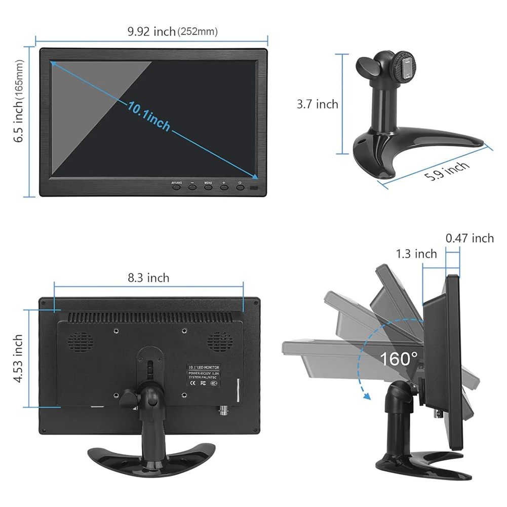 10.1 ġ  , AV VGA Է,  IPS  , BNC USB  , HDMI ȣȯ, TV  ǻ ÷