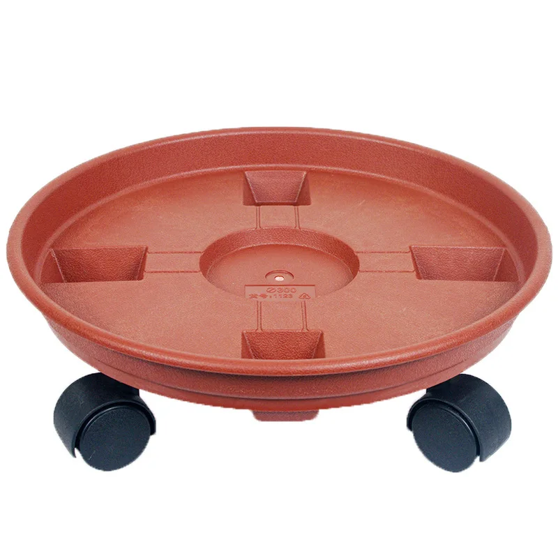 Flower pot plastic large flower pot water tray universal tray with wheel thickened base roller wheel mobile flower pot chassis