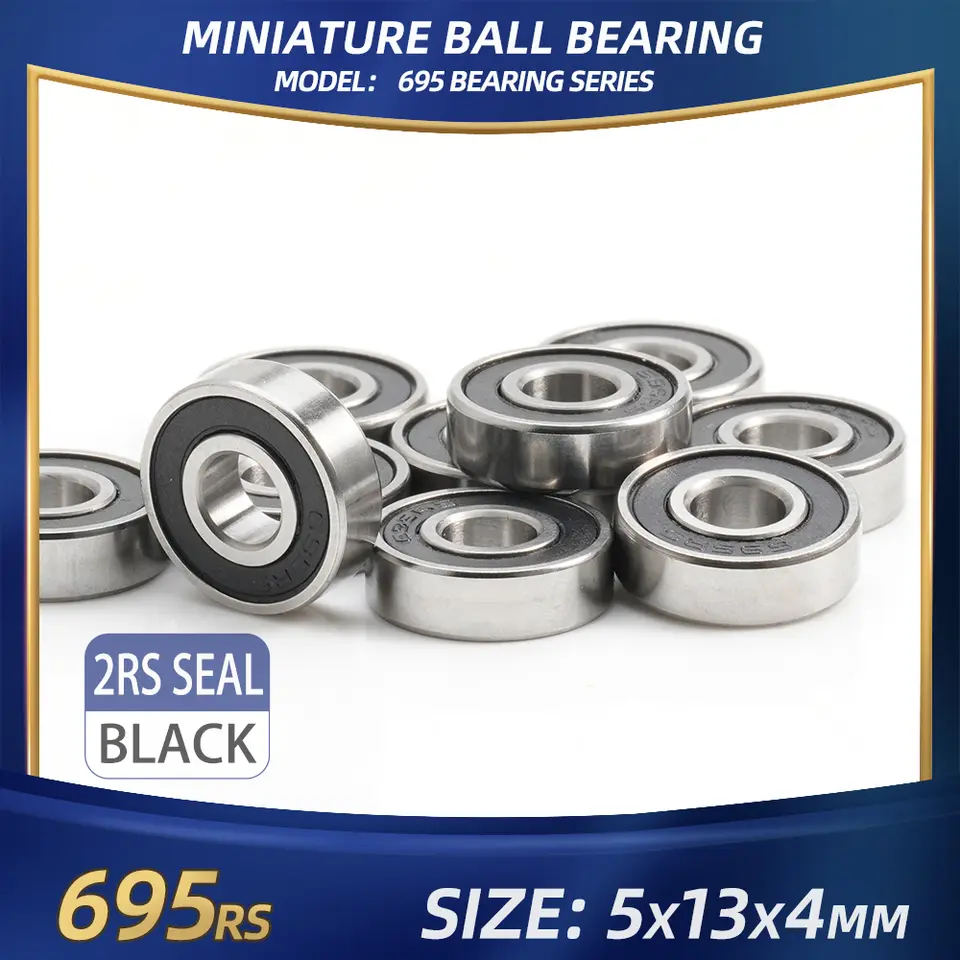 FUSHI 695zz 695 2rs Bearing 5x13x4 mm 10Pcs Stainless steel S695zz Flange F695 2rs Bearing For VORON 3D Printer,RC Car image 10