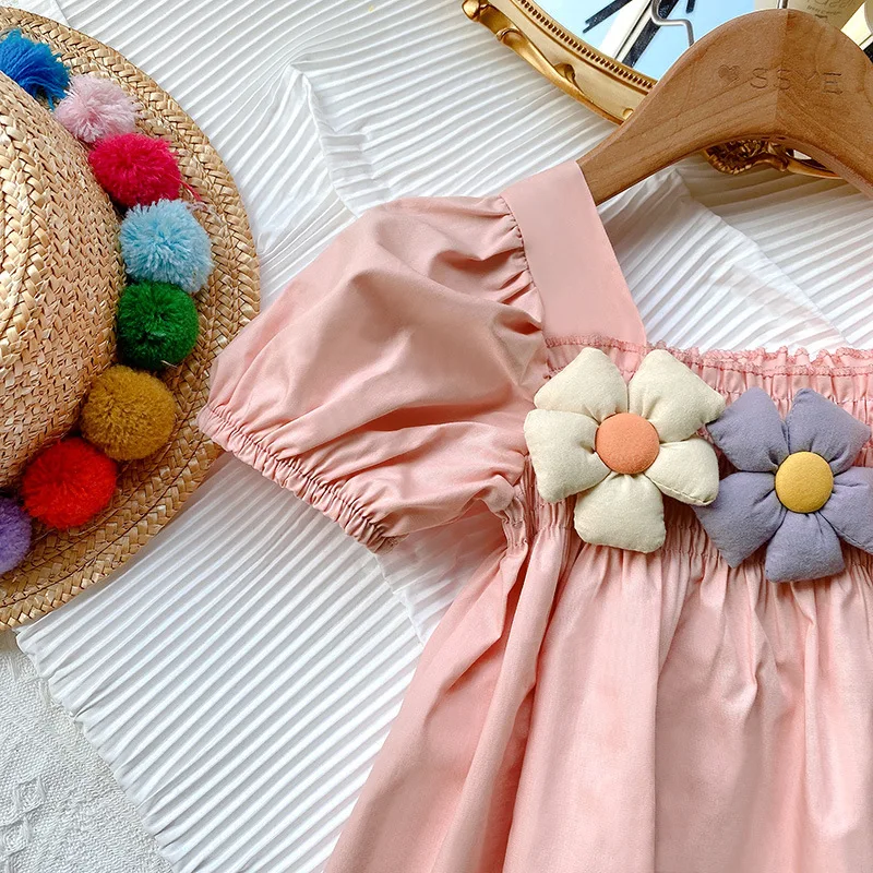 Aile Rabbit Girl's Dress 2022 Summer New Girl's Flower Short Sleeve ...