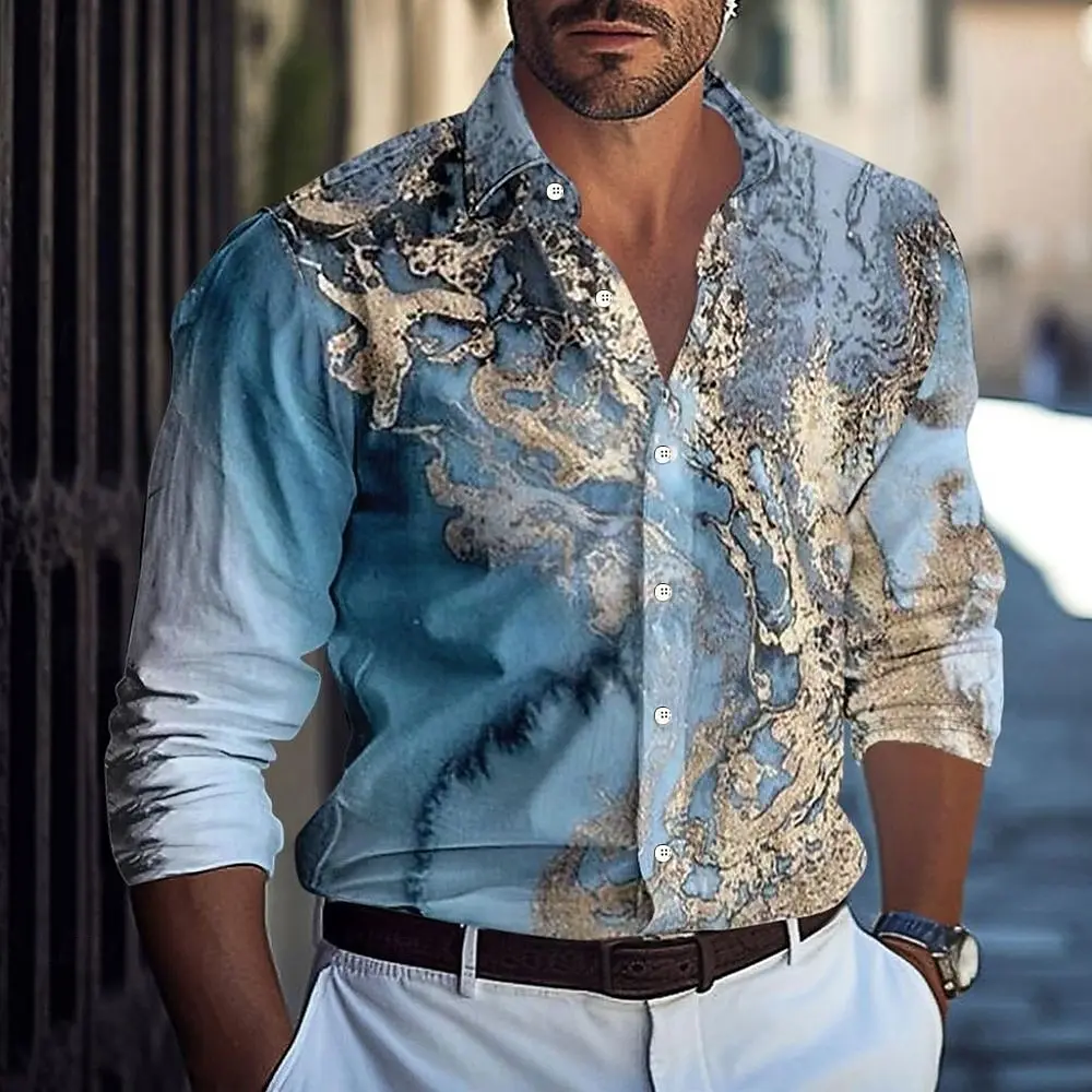Men’s Marble Abstract Shirt 1