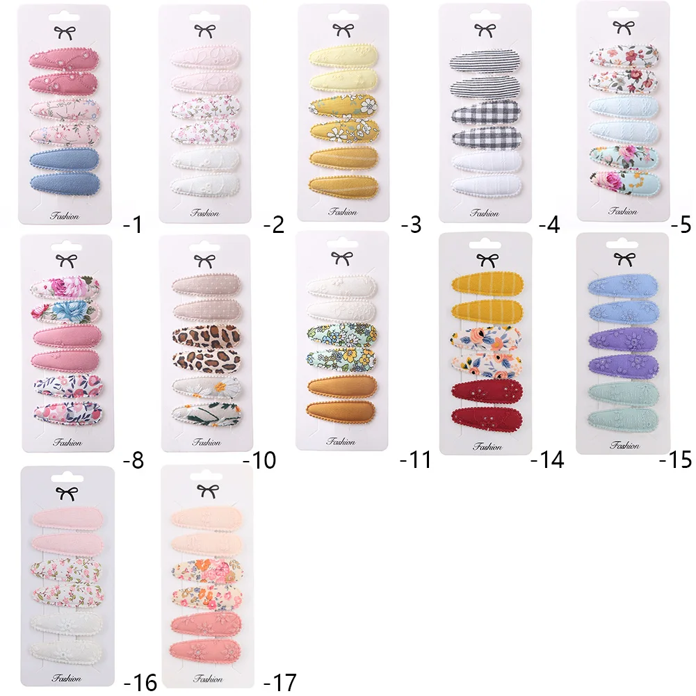 shake baby's hand 12Sets/Lot Korea 5.5cm BB Barrettes Basic Snap Baby Girl Side Bang Clip Cute Mini Hairgrips Flower PrinKids Hairpins Accessories baby headband