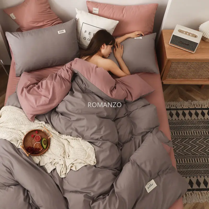 Зимний матовый однотонный простой пододеяльник подходит для односпальной и