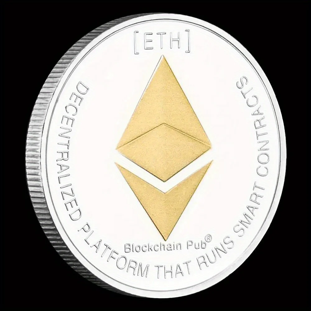 Ethereum Coin Souvenir Commemorative Silvery Plated Collectibles Coin  Challenge Coin ETH Physical Cryptocurrency Crypto Coin - AliExpress