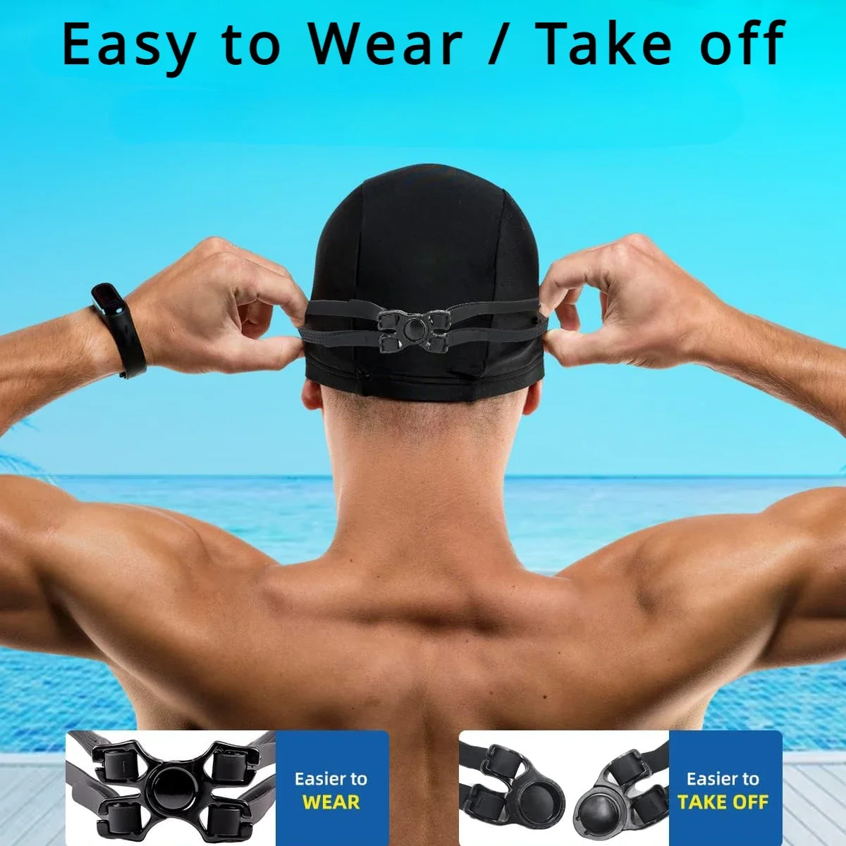 Rimless Polarized Swimming Goggles with Case,antifog Spray Swim Glasses, for Adult Men Women Youth 4