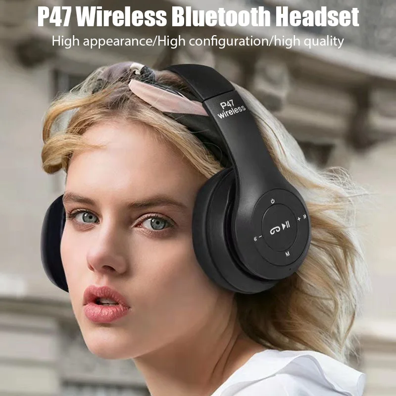 P47 Sem Fio Bluetooth Fone De Ouvido Com Microfone Com Cancelamento De p47-sem-fio-bluetooth-fone-de-ouvido-com-microfone-com-cancelamento-de