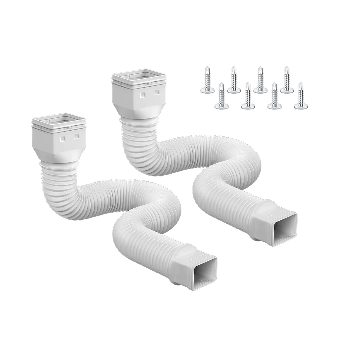 

Rain Gutter Downspout Extension Flexible Telescopic Extension Pipe Downspout Drain Extenders Connector Rain Water Drain