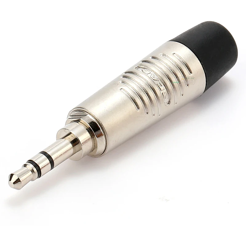 3,5mm Vergoldeter 3-Poliger Stereo-Audiostecker Männlicher Anschluss DIY Löten Schwarzes Metallgehäuse RTP3C-B – Detail 11