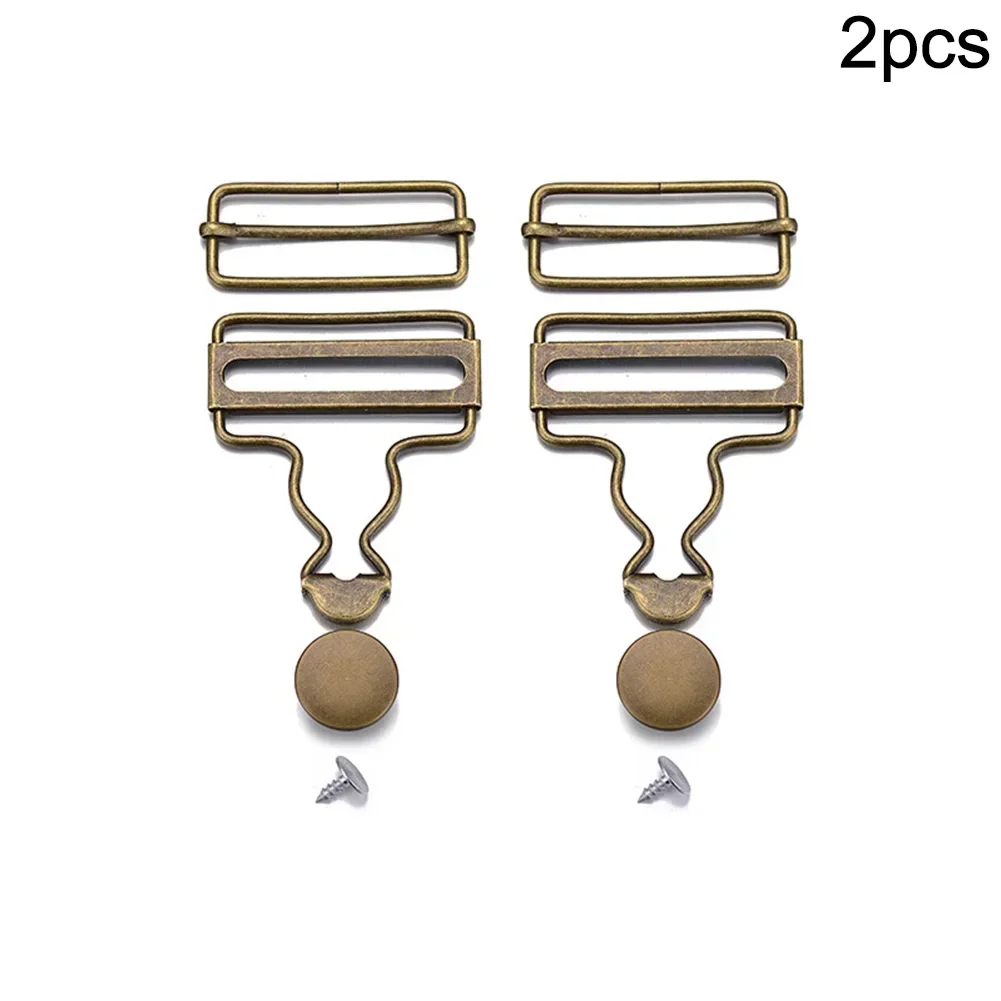 Lot De 6 Boucles Métalliques Pour Bretelles - 3 Couleurs (argent, Bronze, Noir) - 38 Mm - Idéal Pour Combinaisons, Jeans, Salopettes - 5
