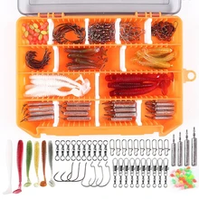 149 Pcs of Fishing Accessories Set Threaded T Tail Inverted Fishing Lead Sinker Connector Crank Hook Retaining Bead Fishing Tool