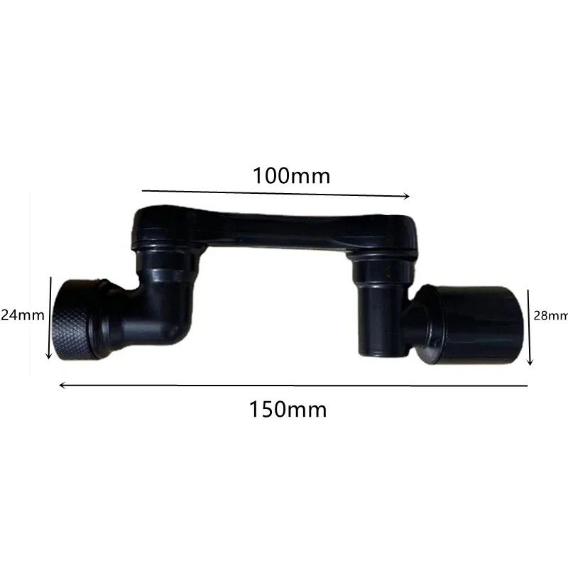 Universal Faucet Rotation Extender Black Faucet Aerator Splash Filter Kitchen Tap Washbasin Faucets Bubbler Nozzle Robotic Arm 2