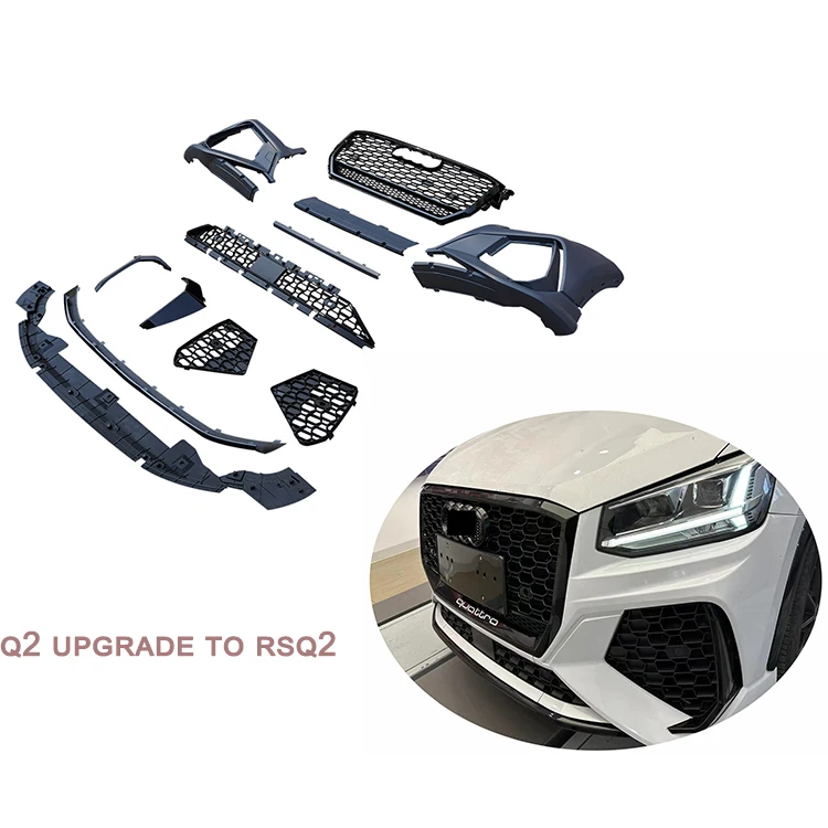 

New Products Q2 Upgrade to RSQ2 Hot-sale Body kit with Grille Car Front Bumper For audis Q2 RSQ2 2018-2021