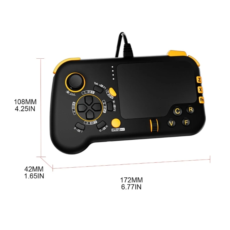 

USB Wired Gaming Controller Gamepad for , PS4 and with Keyboard and Mouse Funcitons