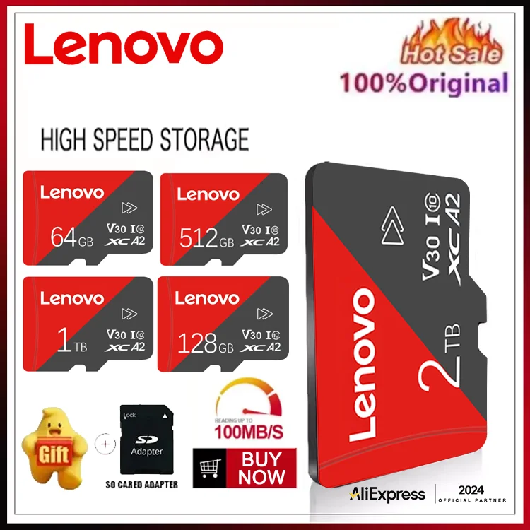 레노버 닌텐도 스위치 태블릿용 고속 마이크로 TF SD 카드, 2TB A2 클래스 10 메모리 카드, 128GB V30, 1TB SD 카드, 512GB, 256GB