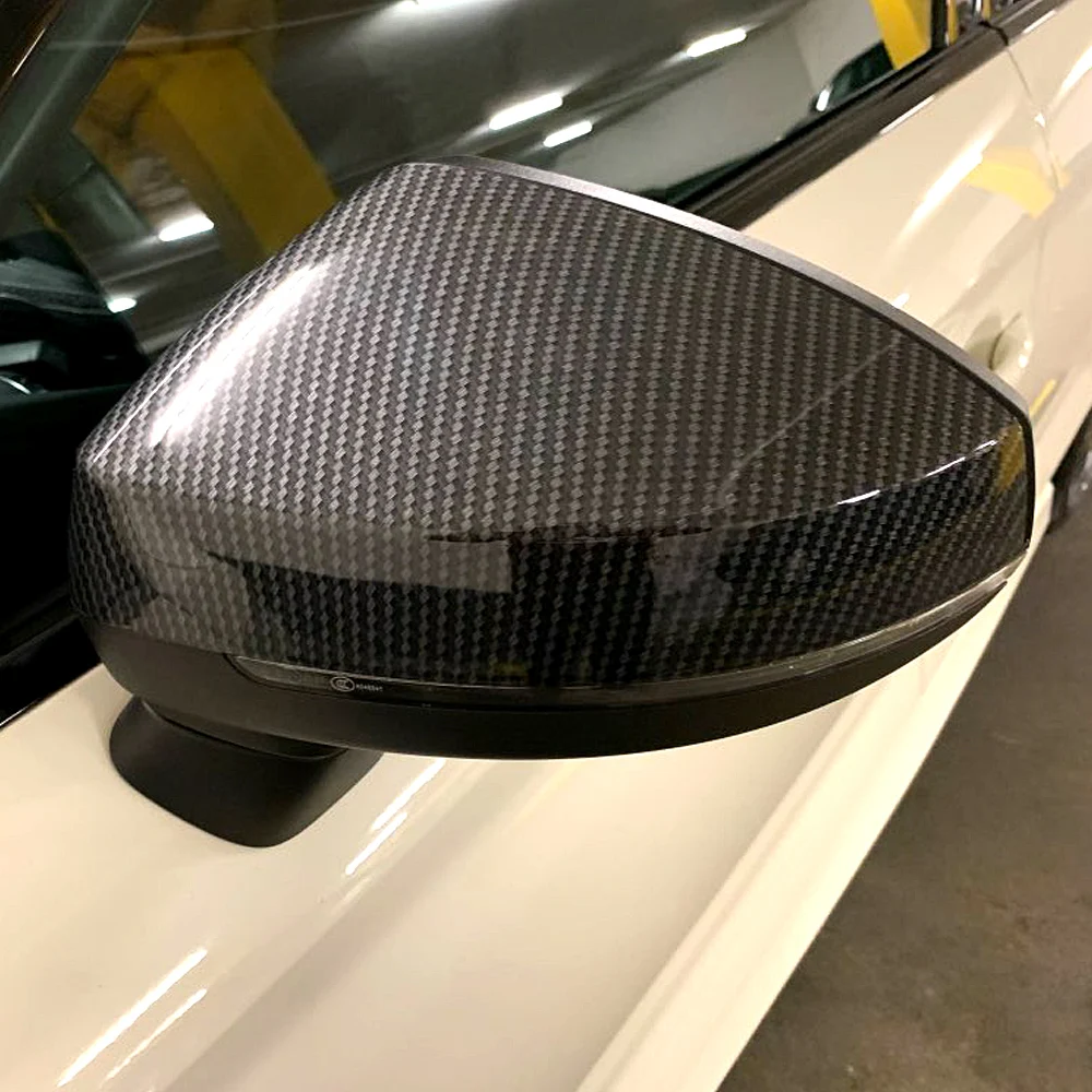 

2 pieces for Audi A3 S3 8V RS3 Side Wing Mirror Covers Caps Carbon Fiber Gloss Black Mirror Caps 2013 2014 2015 2016 2017 - 2019