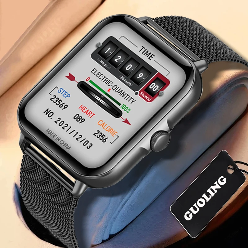 2022 New Bluetooth Answer Call Smart Watch Men Full Touch Dial Fitness Tracker IP67 Waterproof Smartwatch men women +Box |