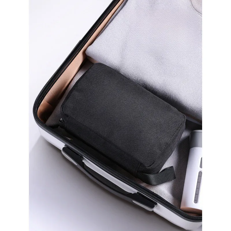1pcs Cationic Fabric Travel Toiletry Bag with Hanging Waterproof Cosmetic Organizer for Wet/Dry Separation 4