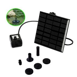 Solar DC Water Pumps Brushless 7V 1.2W Micro Fountains 3 Different Water Outlet Caps 180L/H Irrigation Tool Gardening Supplies