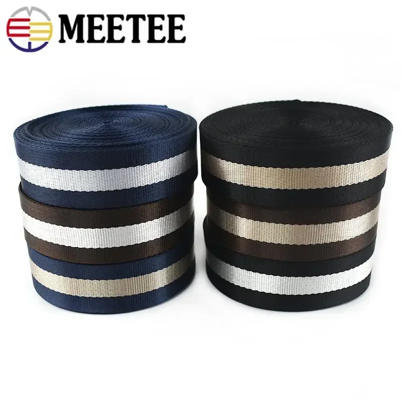 자카드 나일론 웨빙 테이프 5m, 38mm, 장식 리본 배낭 스트랩, 수하물 가방, 안전 벨트, DIY 바느질 재료 액세서리
