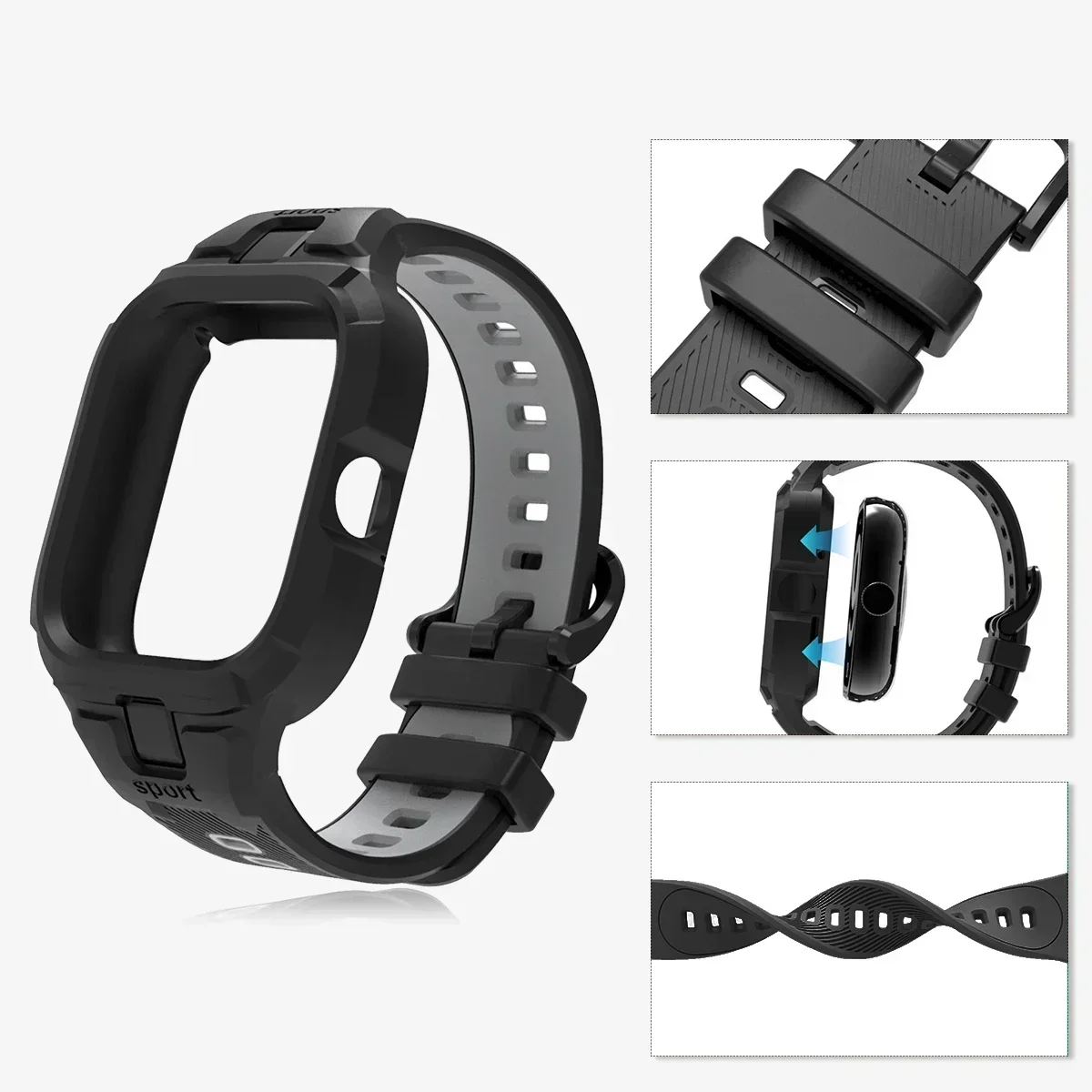 Sport Silicone Strap | Soft TPU Wristband | Replacement Bracelet Band | Correa Belt