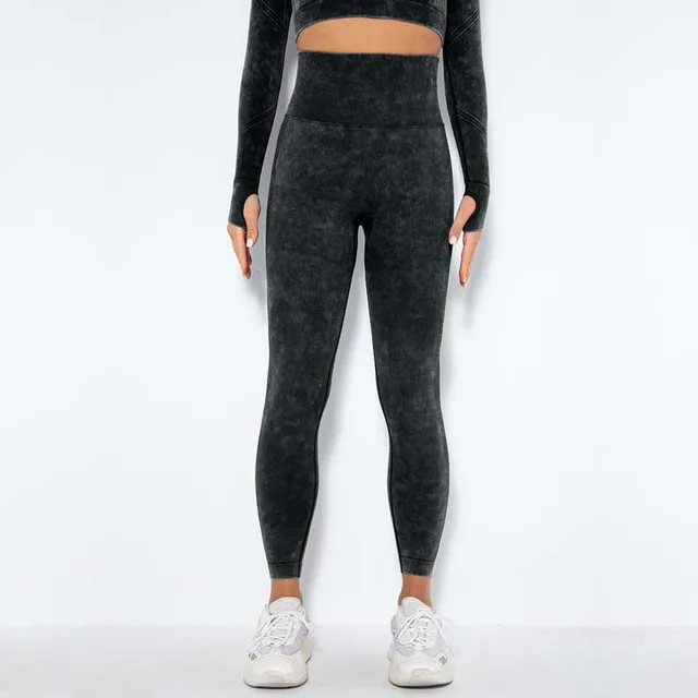 Leggings de comprimento sem costura calçadas de yoga emperrar para cima  legging mulheres espólio treino leggin ginásio s