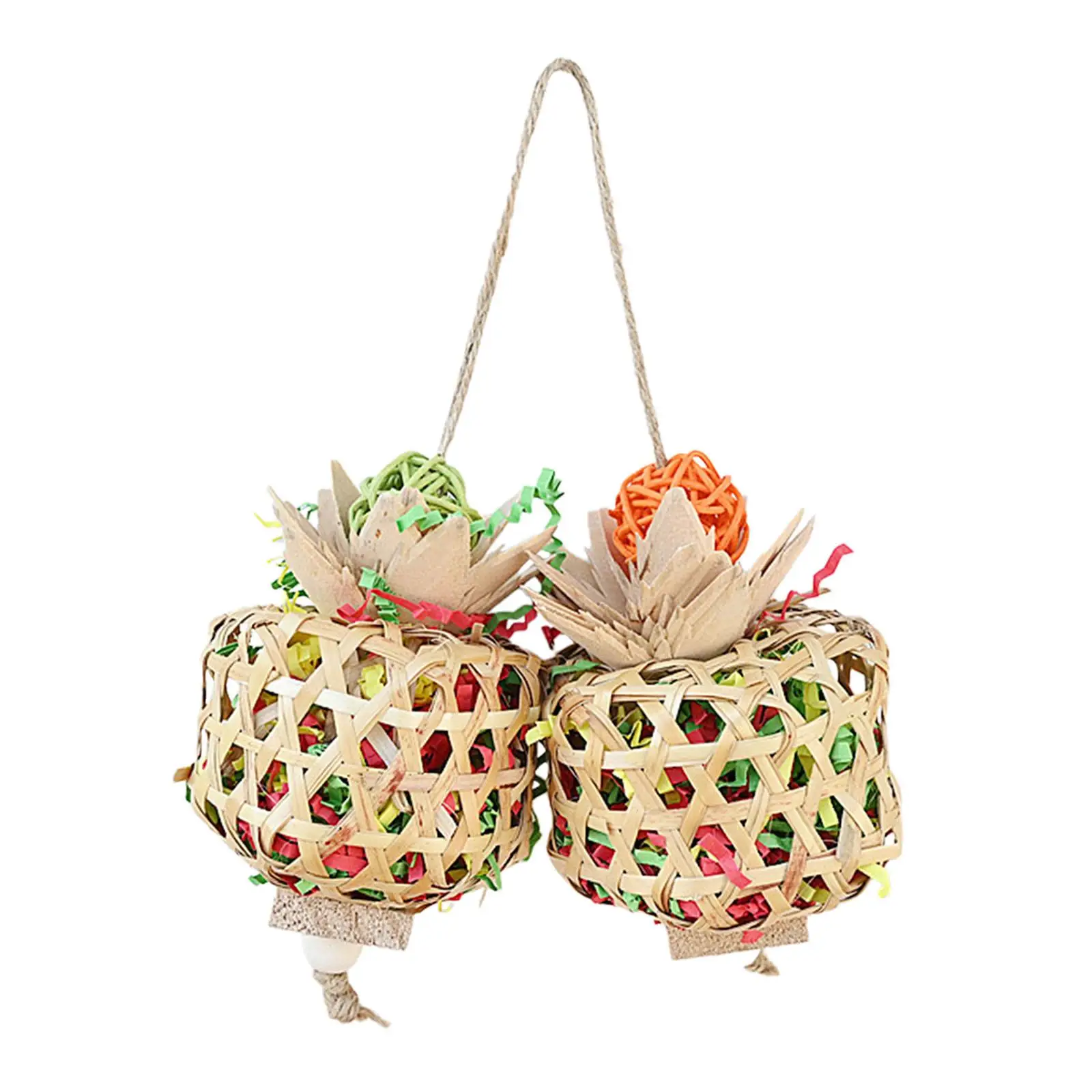 Parrot Chewing Toy Foraging Hanging Toy Bite Resistant Bird Chewing Toy Parrot Cage Shredder For Birds Budgies Parakeets