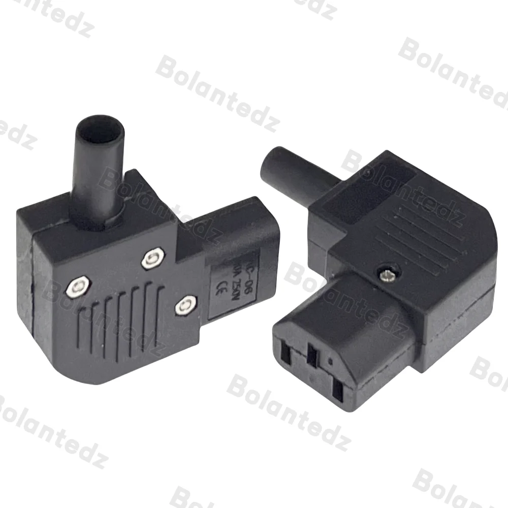 Elbow C15 C13 C14 Power Cord Wiring Power Plug Assemble IEC Connector Outlet PDU UPS Electrical AC Socket Plug 10A 250V