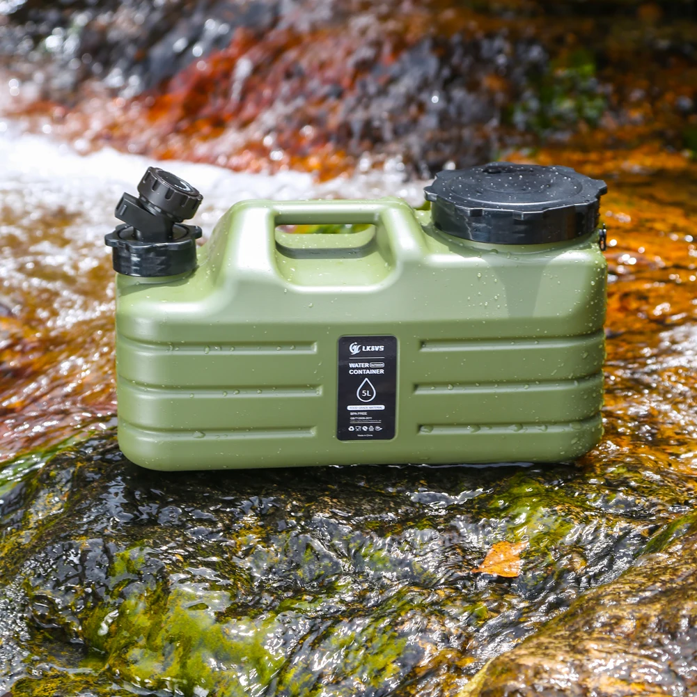 Water Storage Bag 5/11L Outdoor Water Bin Large Capacity Portable Camp Water Bag with Detachable Faucet No Leakage for Camping Fishing Picnic