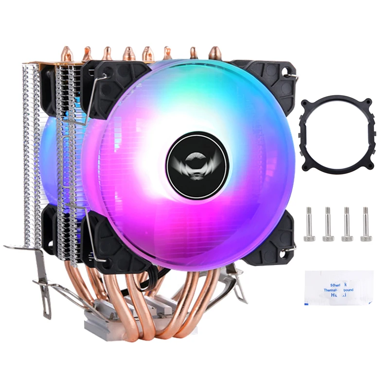 Computer Processor 4 Heat Pipe Twin Towers Ventola Di Raffreddamento Cpu Raffreddata Ad Aria Adatta Per L'Installazione Lga2011 X79 X99 E5 2099