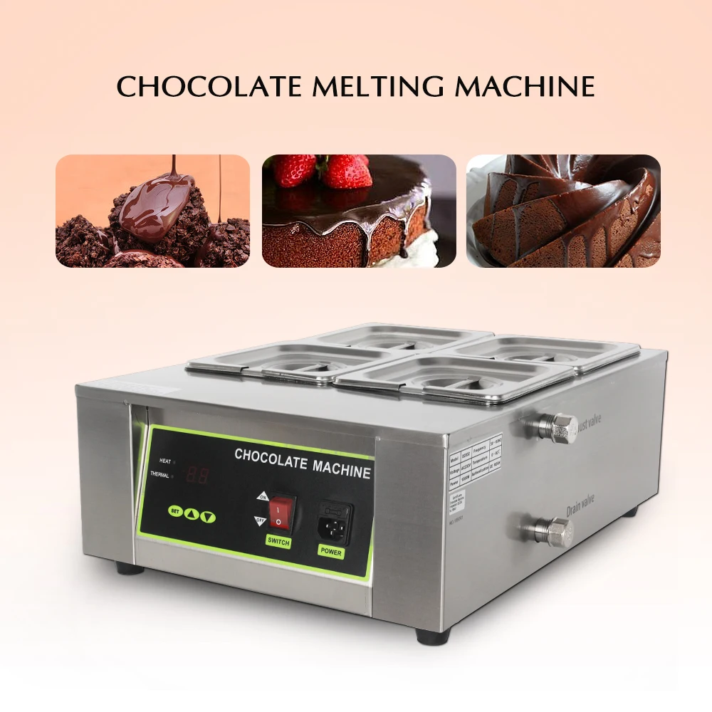 ITOP Commercial Chocolate Melting Machine Capacity 8kg/12kg Electric Chocolate Heating Pots 1/2/3/4/5/6 Pots 1000W 110V 220V 2